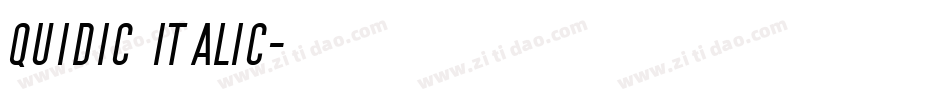 Quidic Italic字体转换